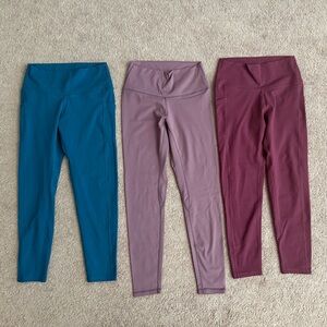Blue and Purple Athletic Leggings Set